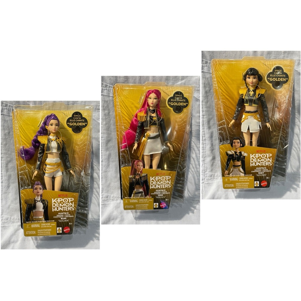 NEW Mattel K-Pop Demon Hunters‎ HUNTR/X Golden Singing Dolls - Rumi Mira & Zoey